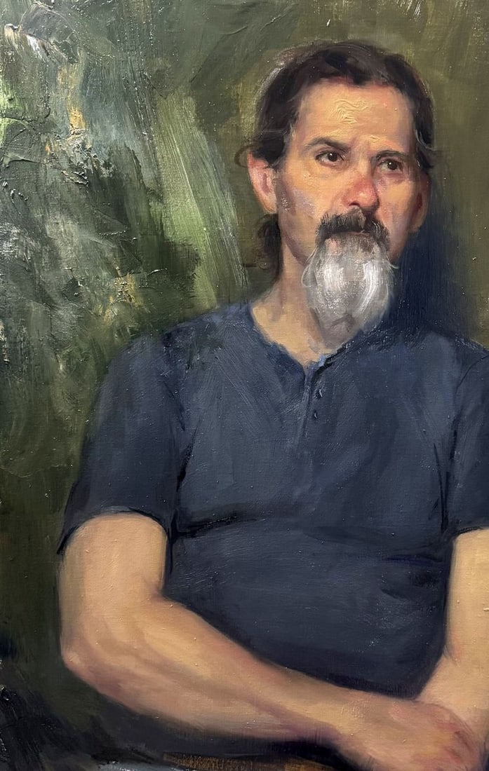 Oil painting Thoughts of Jose Annam Butt - 2