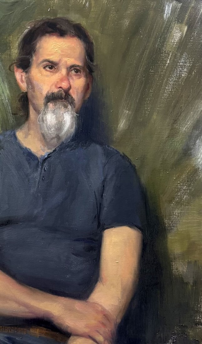 Oil painting Thoughts of Jose Annam Butt - 3