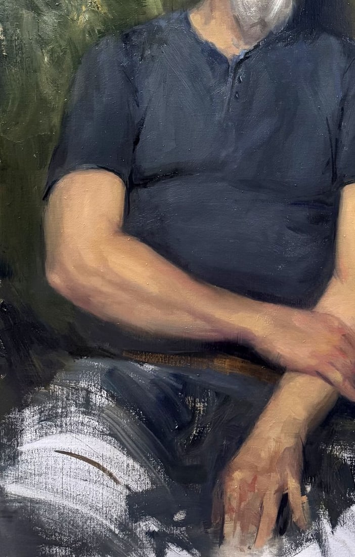 Oil painting Thoughts of Jose Annam Butt - 4