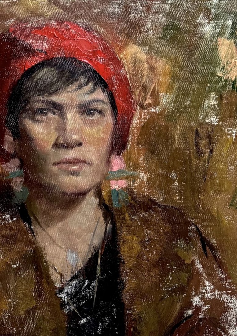 Oil painting Kinga focused look Annam Butt - 3