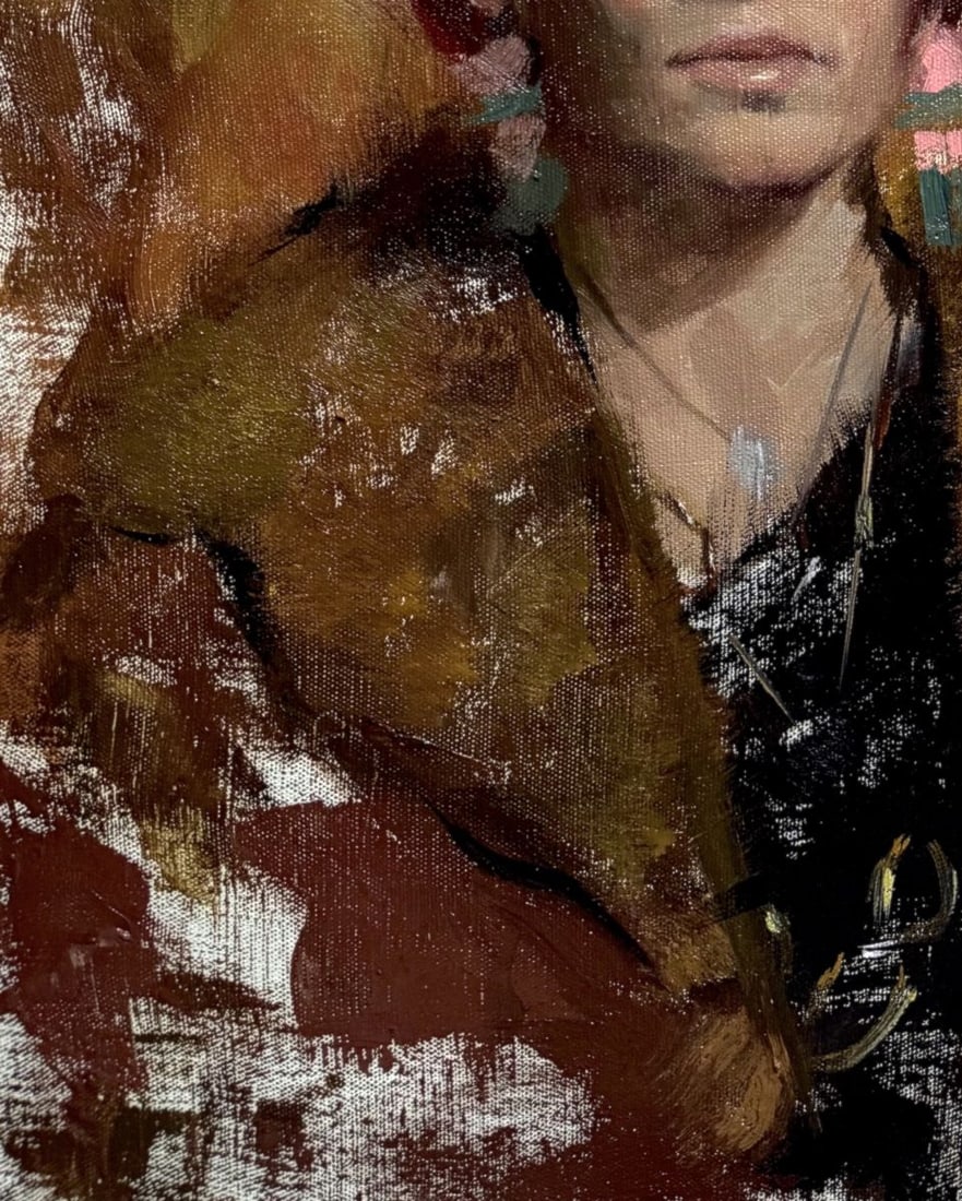 Oil painting Kinga focused look Annam Butt - 4