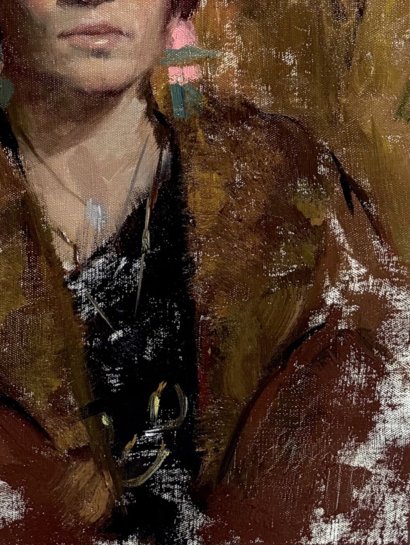 Oil painting Kinga focused look Annam Butt - 5