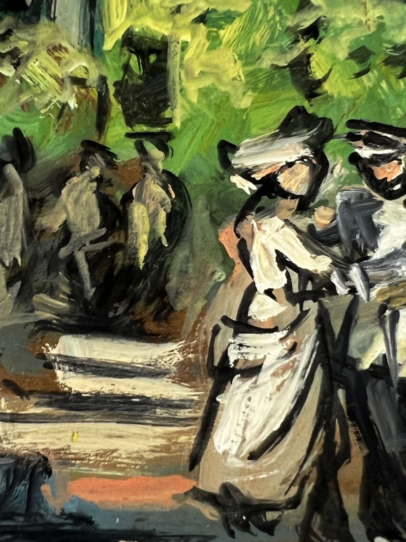 Oil painting Gathering of soldiers in the park Alexander Litvinov - 6