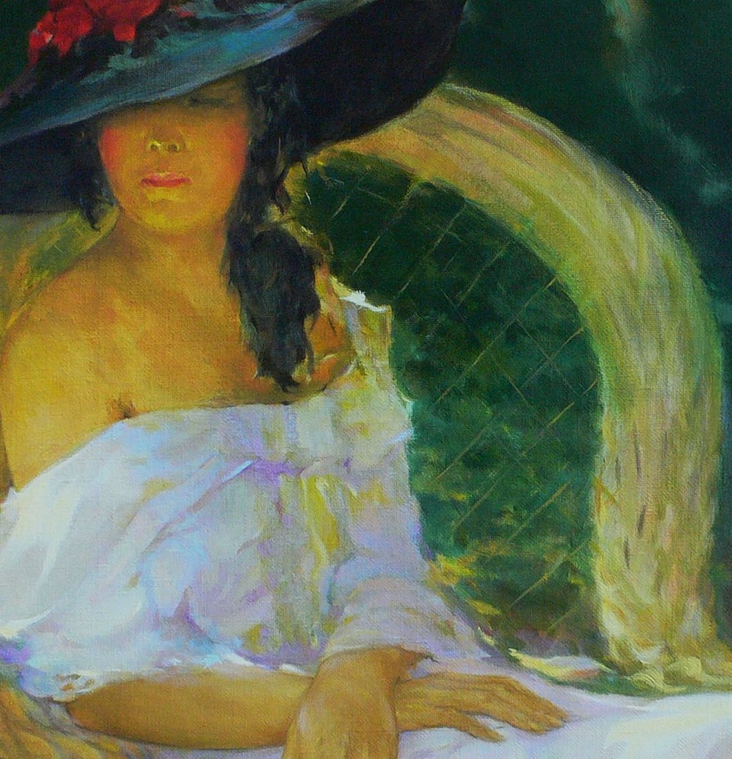 Oil painting Girl in the garden Vasily Korkishko - 6