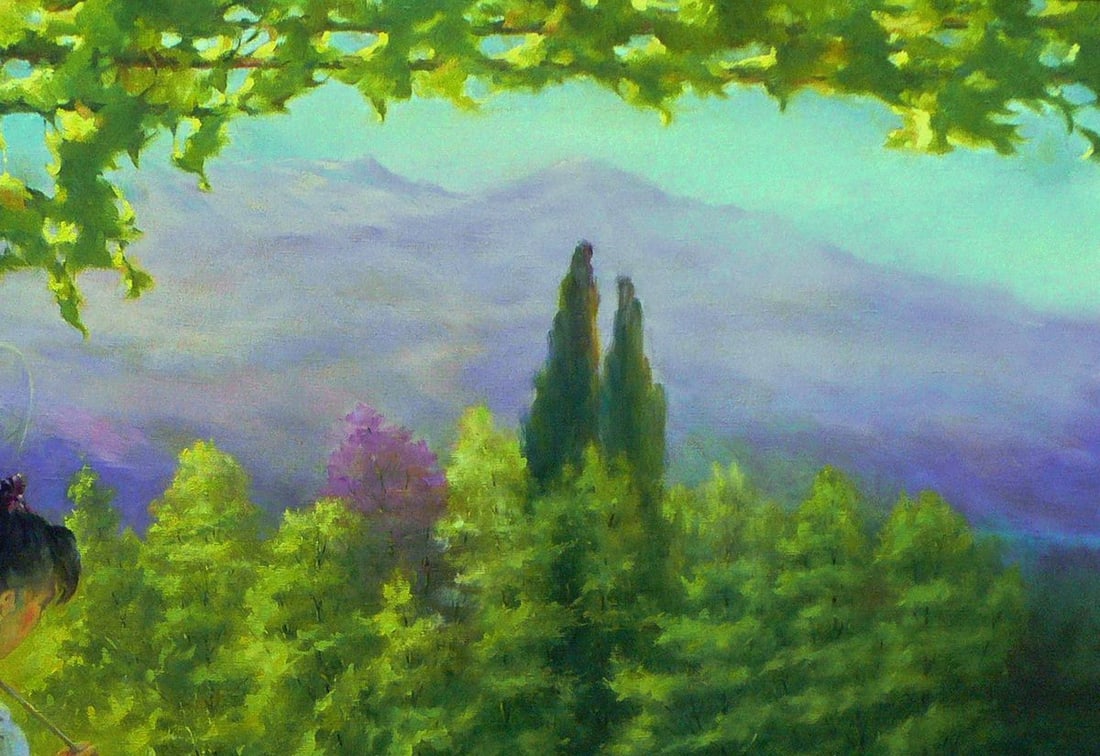 Oil painting Holidays in the mountains Vasily Korkishko - 5