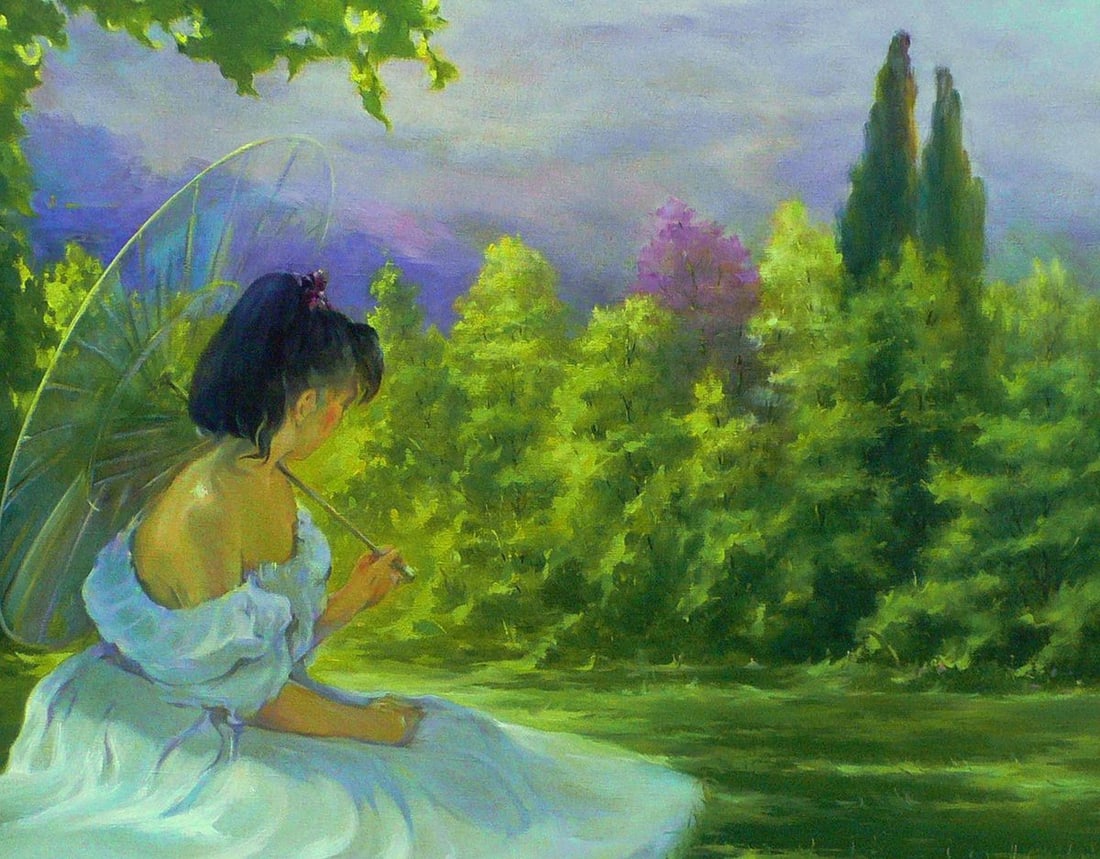 Oil painting Holidays in the mountains Vasily Korkishko - 6