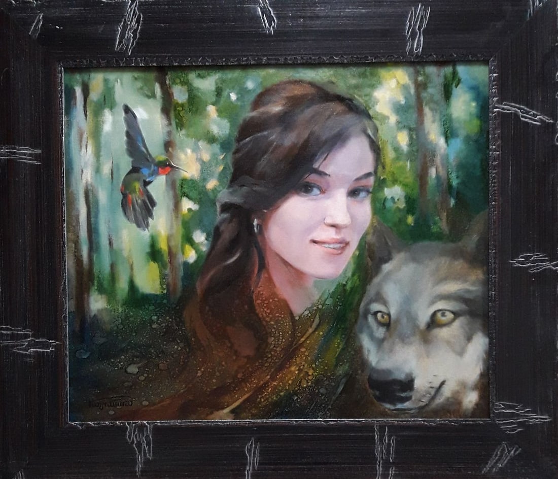 Oil painting Portrait of a woman Vasily Korkishko: Title: Oil painting Portrait of a woman Vasily Korkishko Description: NoKork 229 *** ABOUT THIS PAINTING *** * TITLE: "Portrait of a woman" * ARTISTS: Vasily Korkishko * SIZE: 51x61 cm/'20.07x24.01 in