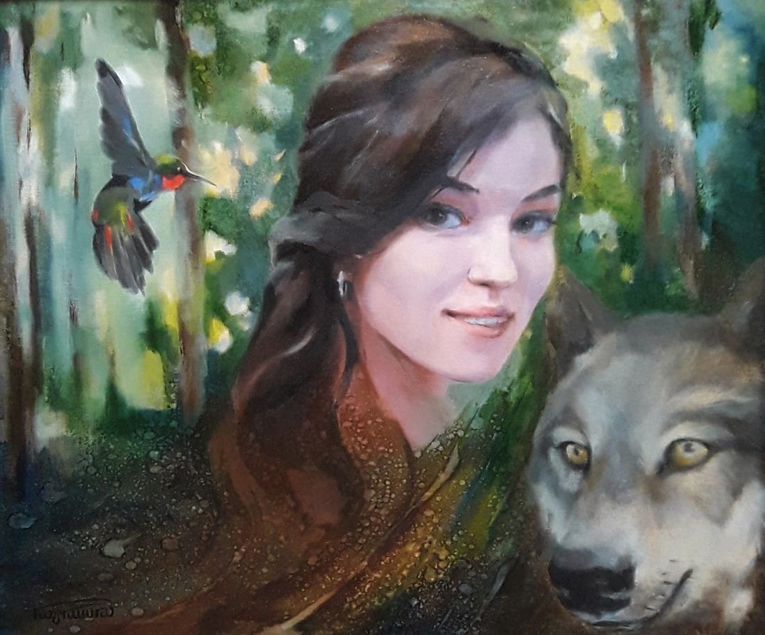 Oil painting Portrait of a woman Vasily Korkishko - 2