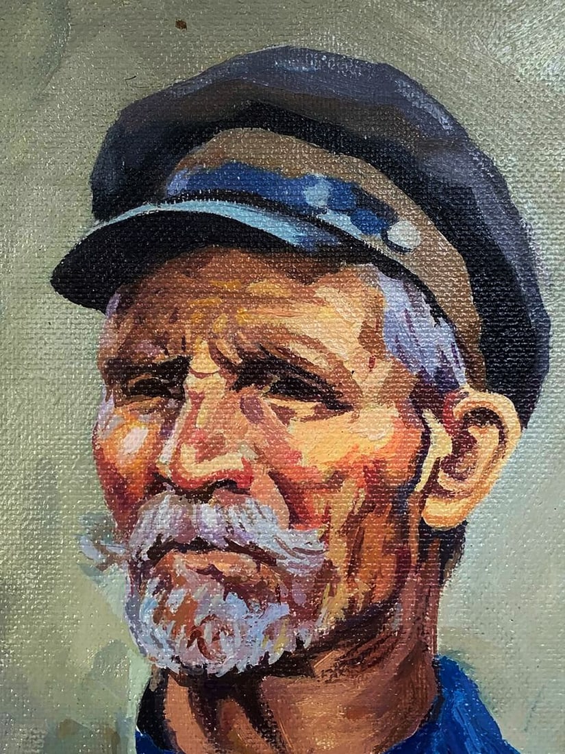 Oil painting Portrait of an elderly man Unknown artist - 3