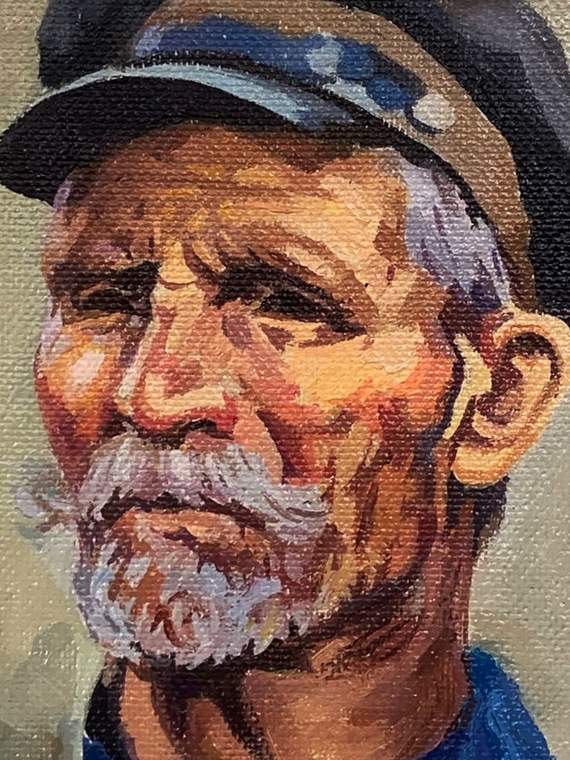 Oil painting Portrait of an elderly man Unknown artist - 4