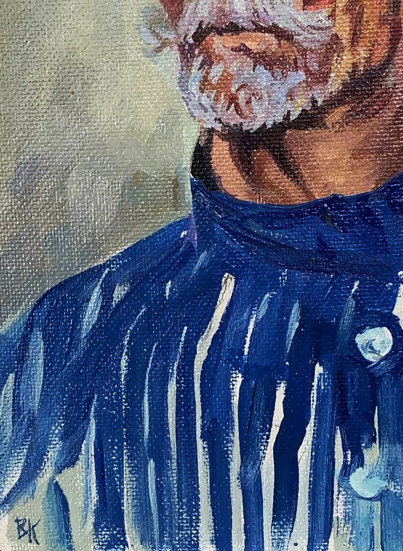 Oil painting Portrait of an elderly man Unknown artist - 7