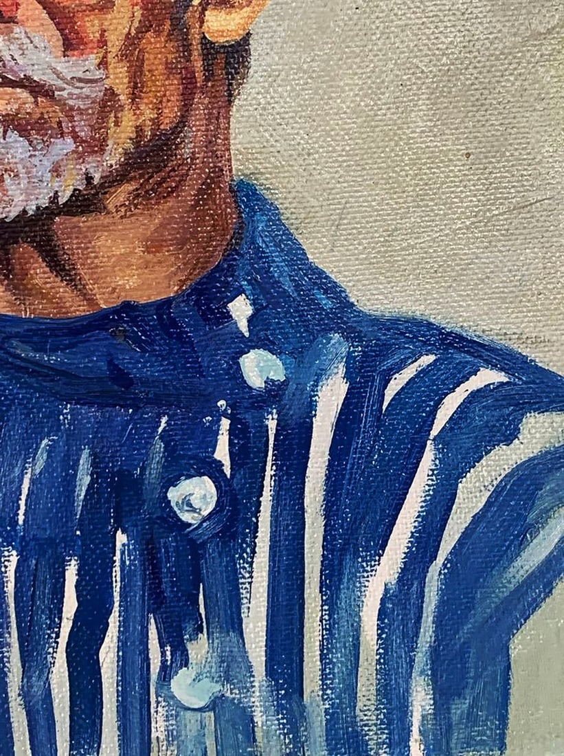 Oil painting Portrait of an elderly man Unknown artist - 9