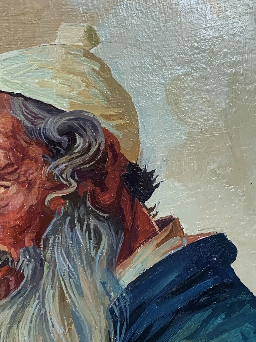 Oil painting Portrait of a grandfather with a beard Unknown artist - 4