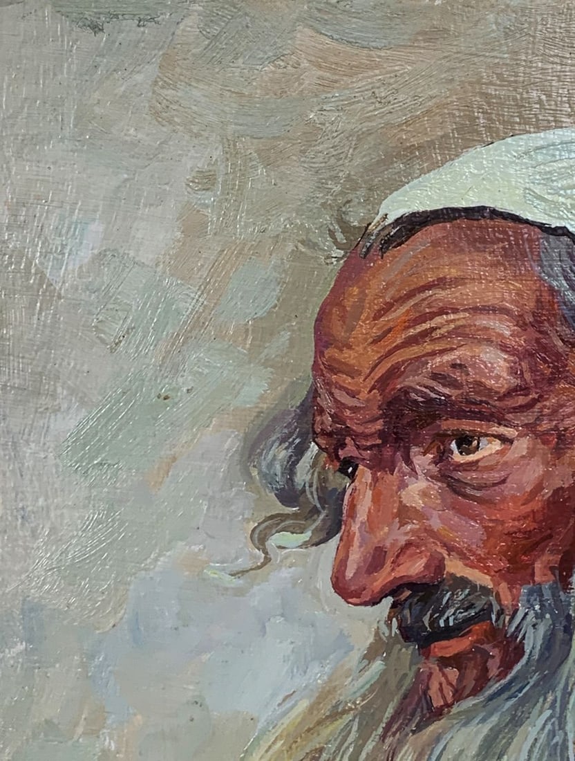 Oil painting Portrait of a grandfather with a beard Unknown artist - 5