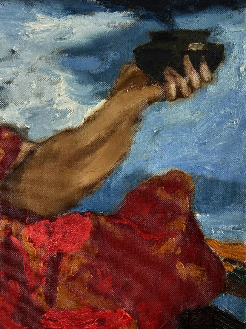 Oil painting A Figure girl is resting Oleksandr Gukalov - 4