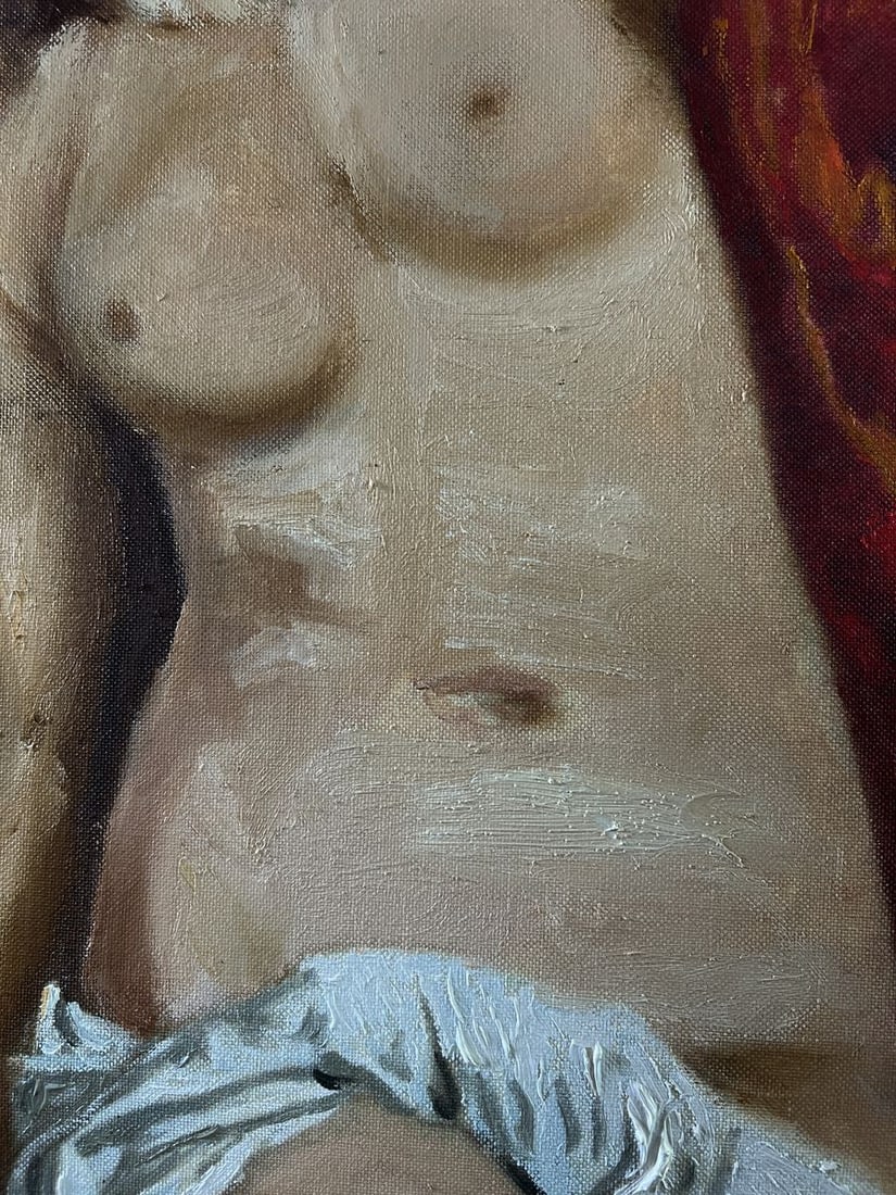 Oil painting A Figure girl is resting Oleksandr Gukalov - 7