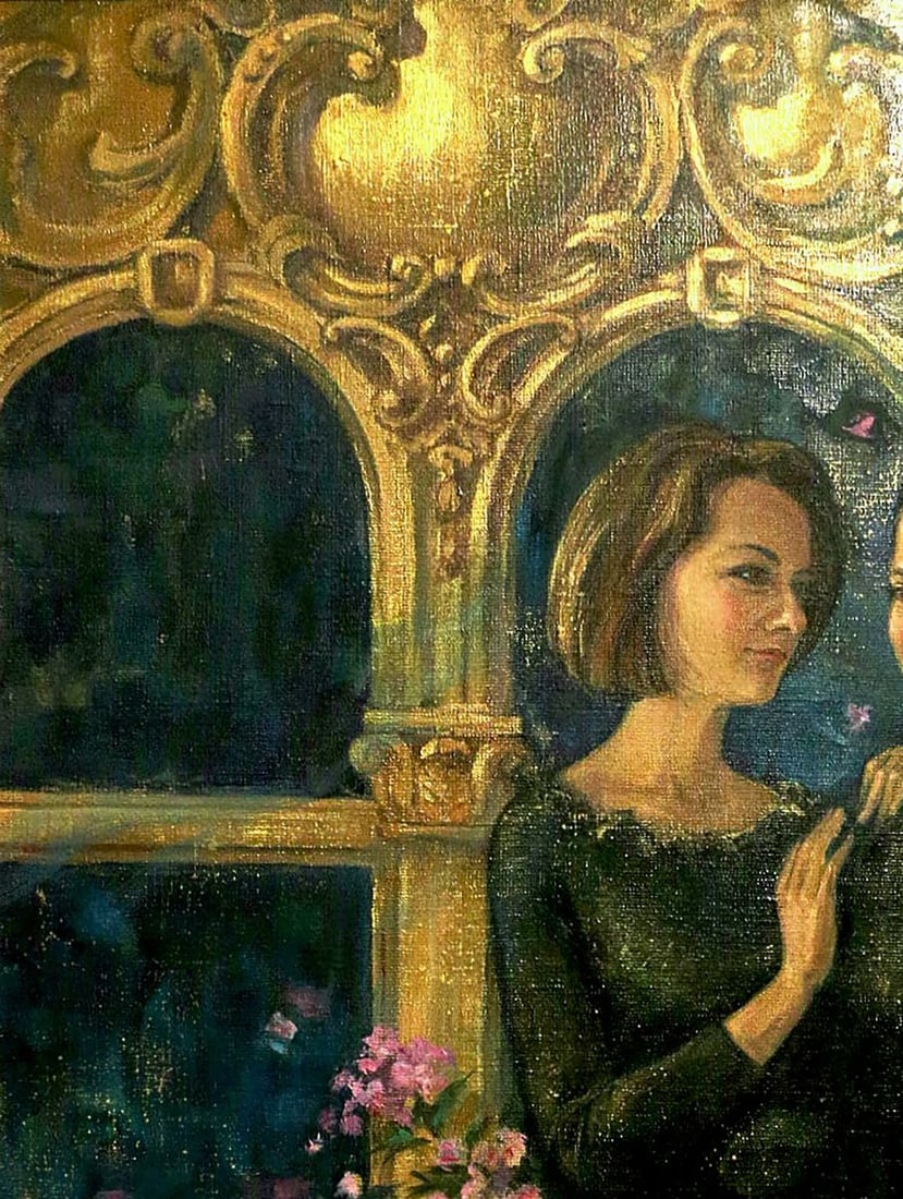 Oil painting Girls in the greenhouse Oksana Osnach - 4