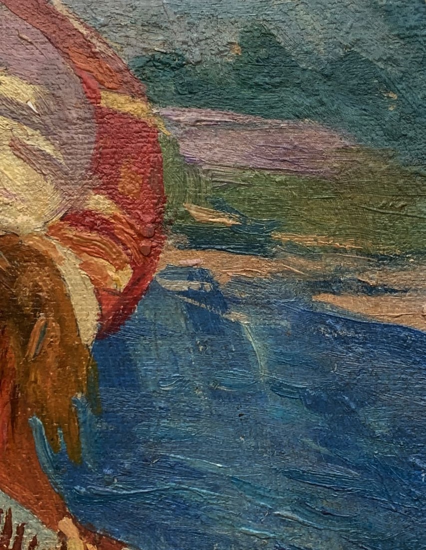 Oil painting A light breeze on the shore Unknown artist - 8