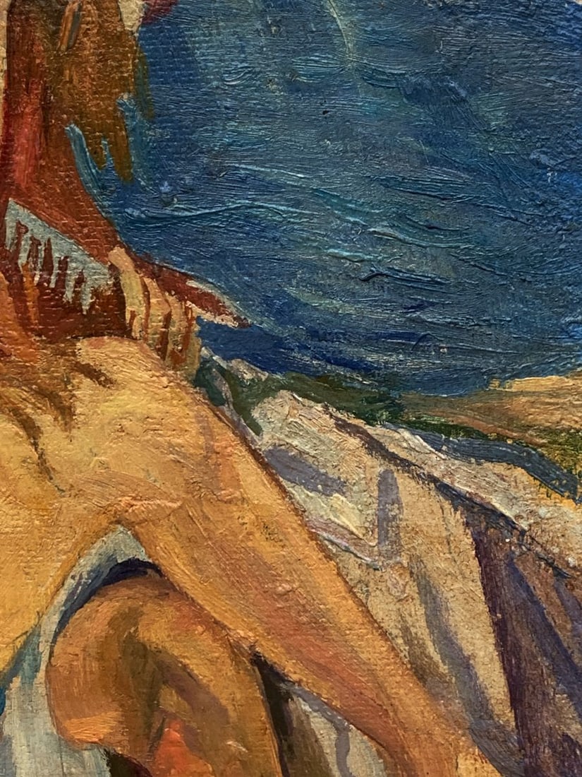 Oil painting A light breeze on the shore Unknown artist - 9