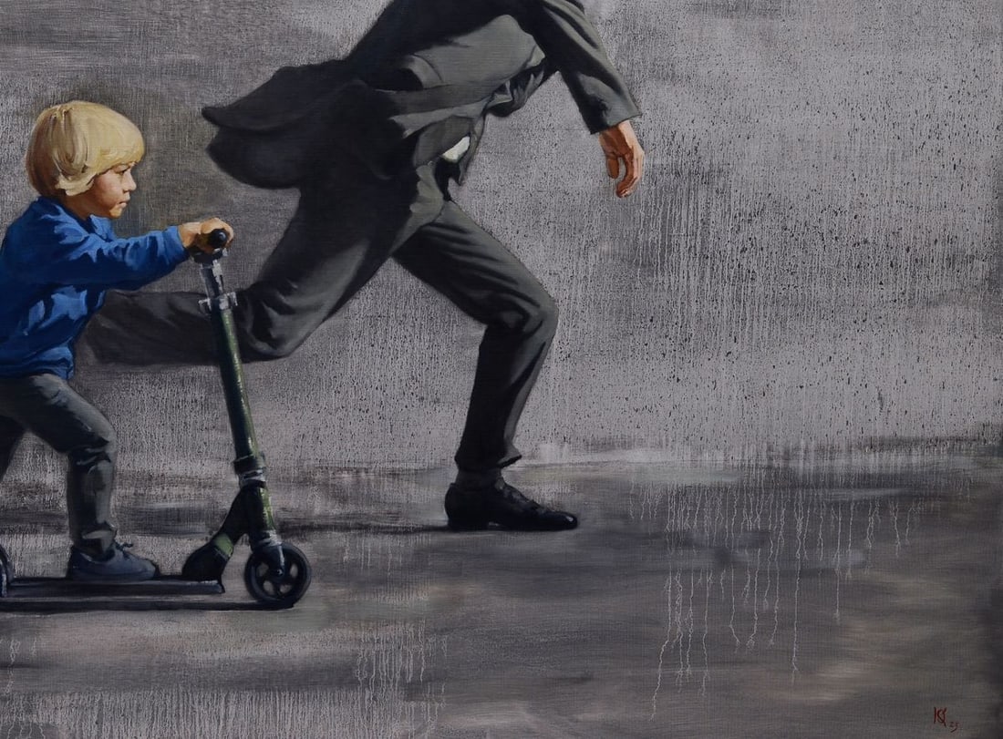 Oil painting Chasing the rain Oleg Kateryniuk - 7