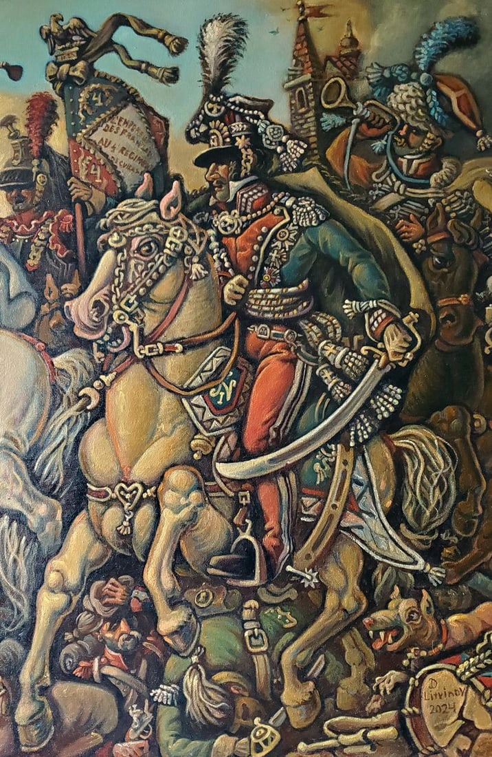 Oil painting Napoleon at Austerlitz Daniil Litvinov - 7