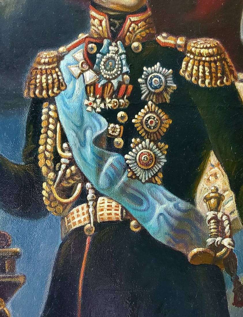 Oil painting Portrait of a 19th century governor Daniil Litvinov - 2