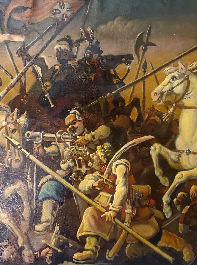 Oil painting The battle of the Zaporozhians with the Poles Daniil Litvinov - 5
