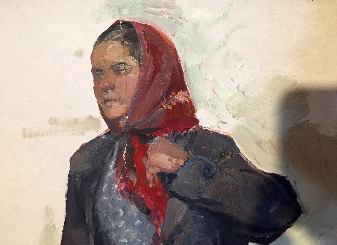 Oil painting Portrait of an old woman Leonid Mikhailovich Stil' - 2