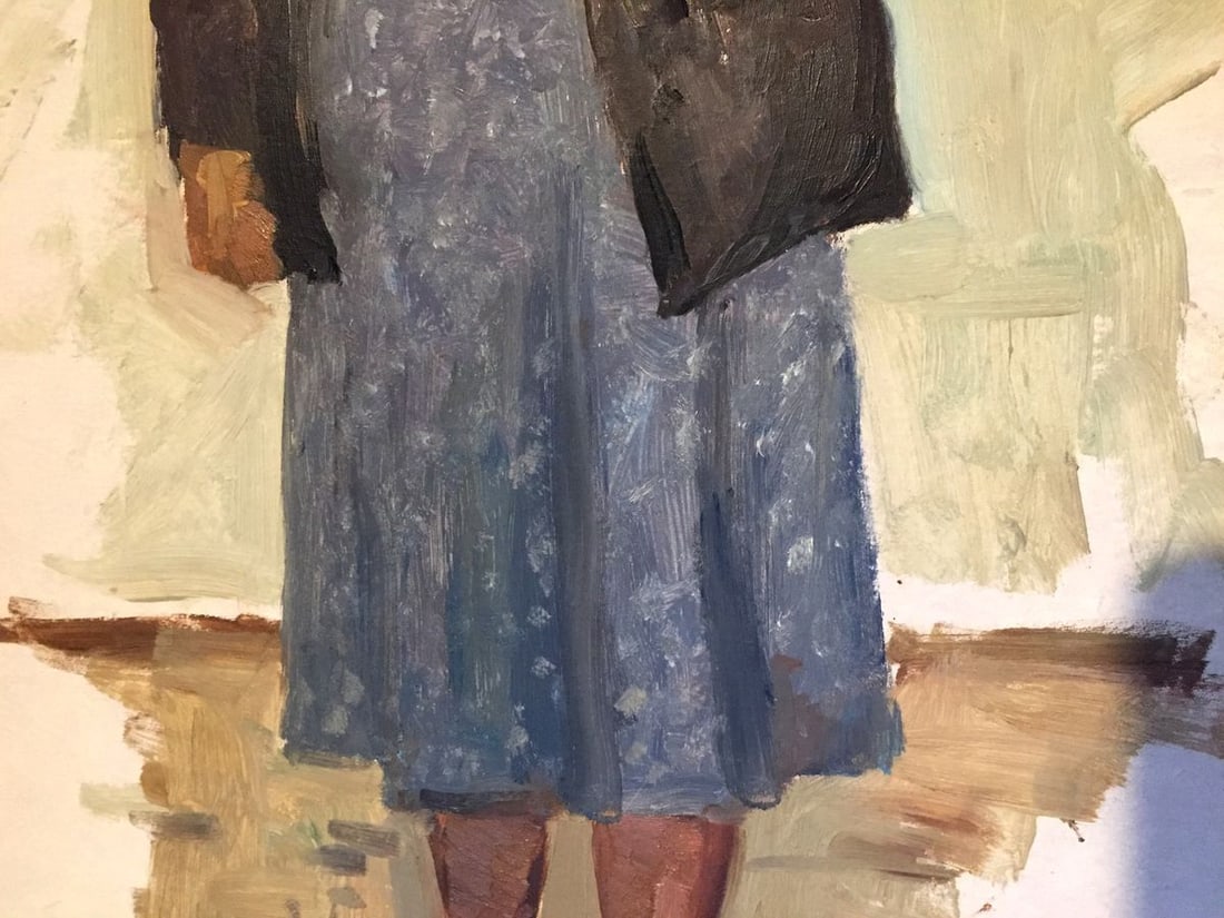 Oil painting Portrait of an old woman Leonid Mikhailovich Stil' - 4