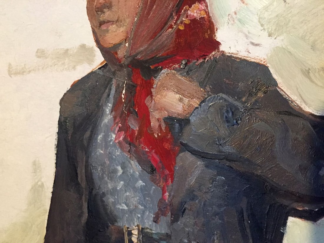 Oil painting Portrait of an old woman Leonid Mikhailovich Stil' - 8