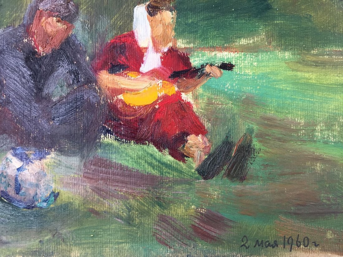 Oil painting People in nature Tkachenko E. - 3