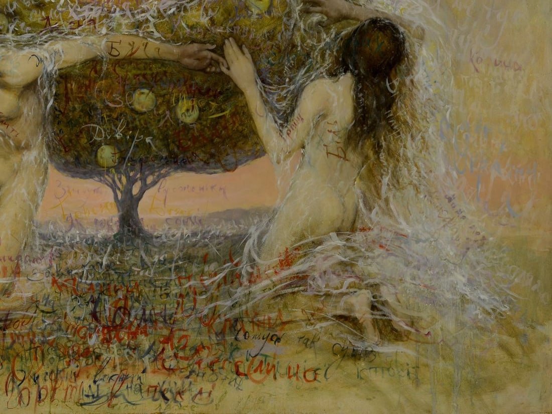 Oil painting Apple rescue Oleg Kateryniuk - 5