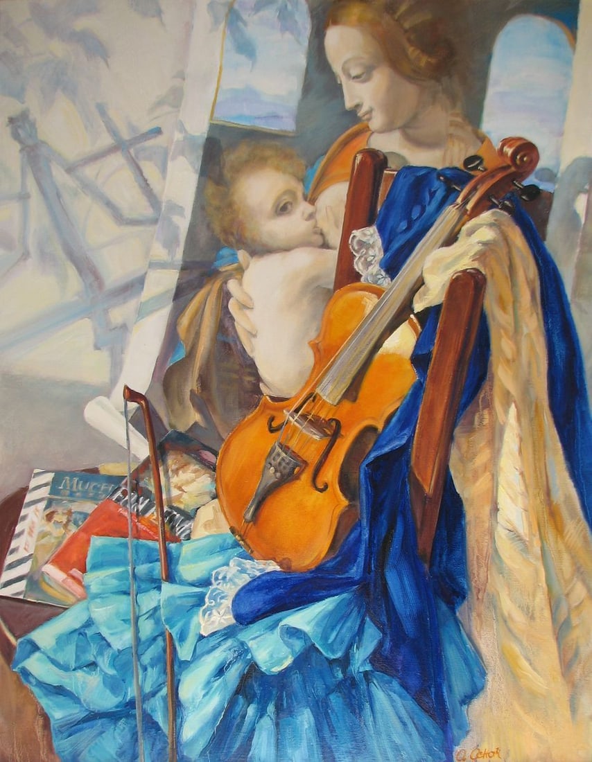 Oil painting And the music sounds Procach Olesia: Title: Oil painting And the music sounds Procach Olesia Description: Procach 82 *** ABOUT THIS PAINTING *** * TITLE: "And the music sounds" * ARTISTS: Procach Olesia * SIZE: 90x70 cm/'35.43x27.55 inch