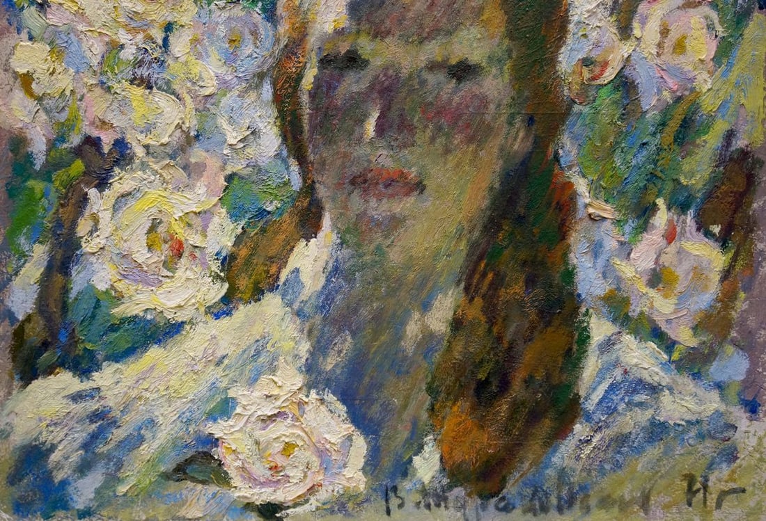 Oil painting Woman among the rose Zhurakovsky Victor Petrovich - 2