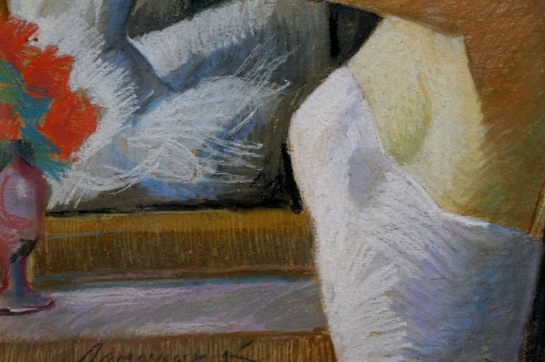 Pastel painting Portrait of a girl Lomykin Konstantin Matveevich - 2