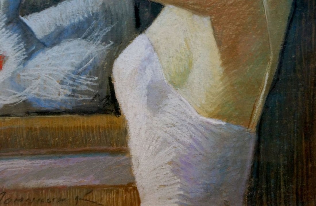 Pastel painting Portrait of a girl Lomykin Konstantin Matveevich - 5