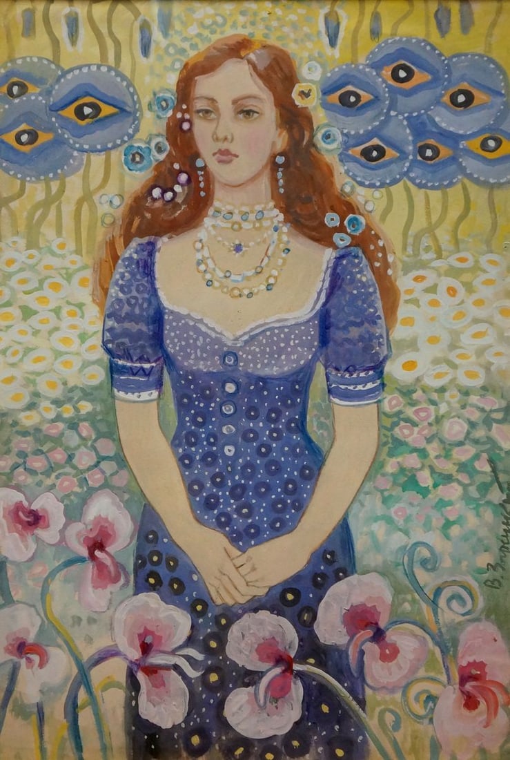 Oil painting Portrait of a girl Zaretsky Viktor Ivanovich - 2