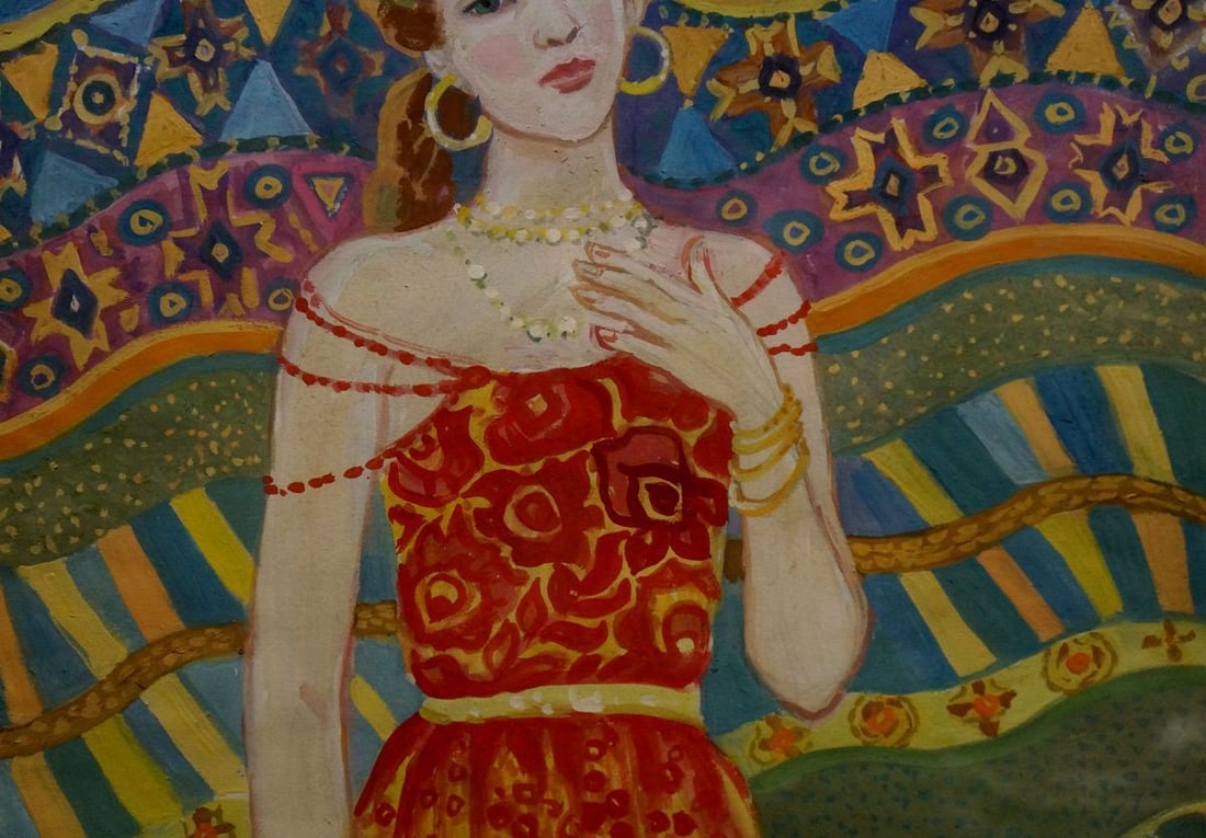 Oil painting Portrait of a girl Zaretsky Viktor Ivanovich - 4