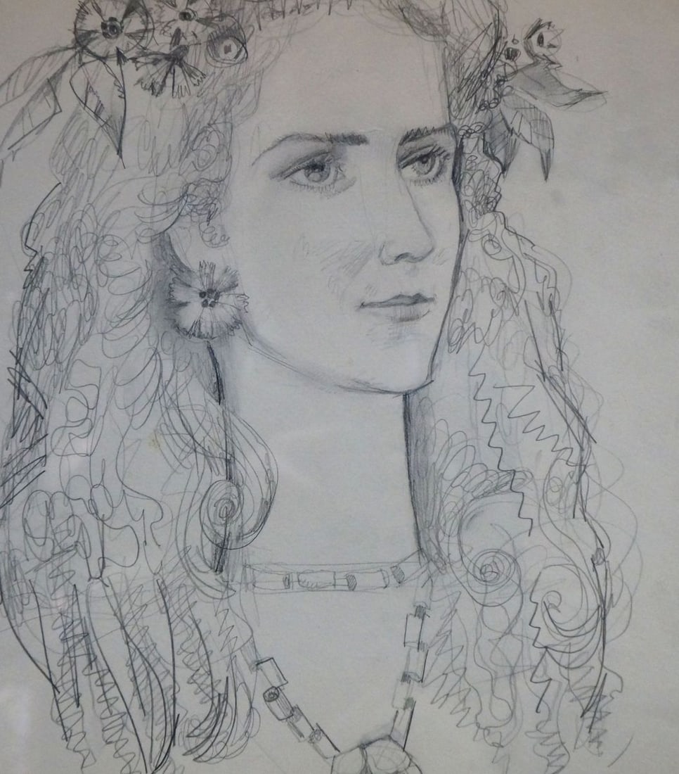 Pencil painting Portrait of a girl Zaretsky Victor Ivanovich - 3