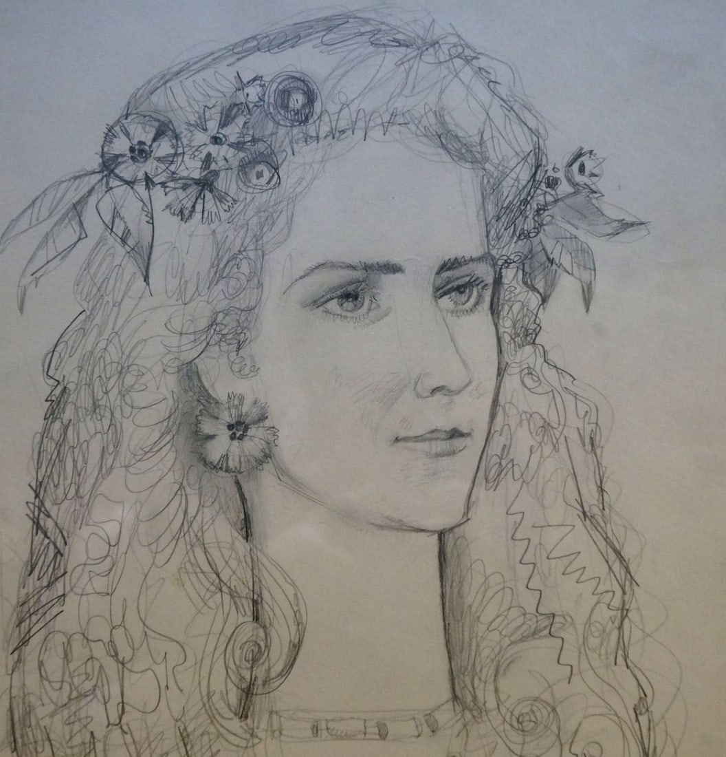 Pencil painting Portrait of a girl Zaretsky Victor Ivanovich - 4