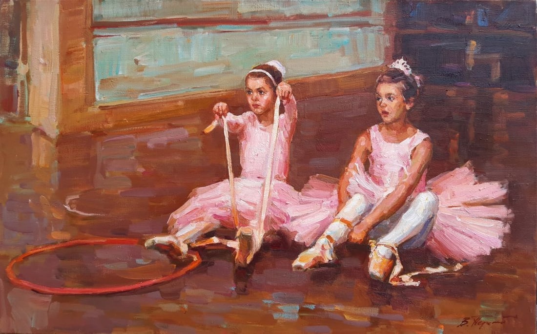 Oli painting Little ballerinas Tepeta Miacheslav: Title: Oli painting Little ballerinas Tepeta Miacheslav Description: NoTep 77 *** ABOUT THIS PAINTING *** * TITLE: "Little ballerinas" * ARTISTS: Tepeta Miacheslav * SIZE: 50?80 cm/19.68x31.49