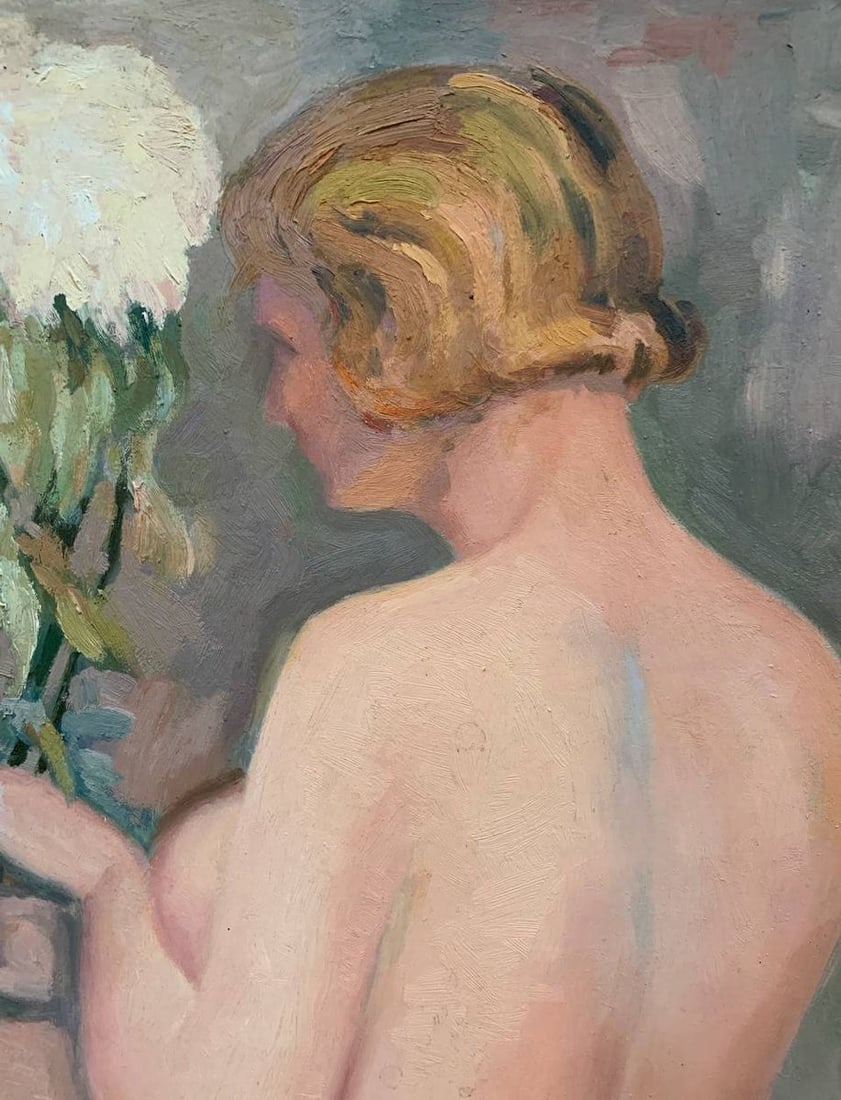 Oil painting Alone at home Unknown artist - 2