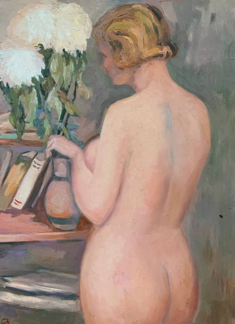 Oil painting Alone at home Unknown artist - 3