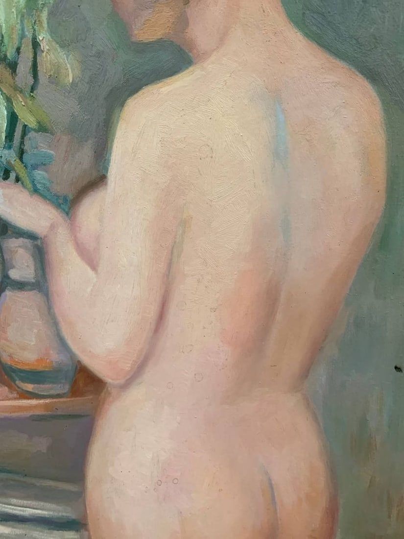 Oil painting Alone at home Unknown artist - 5