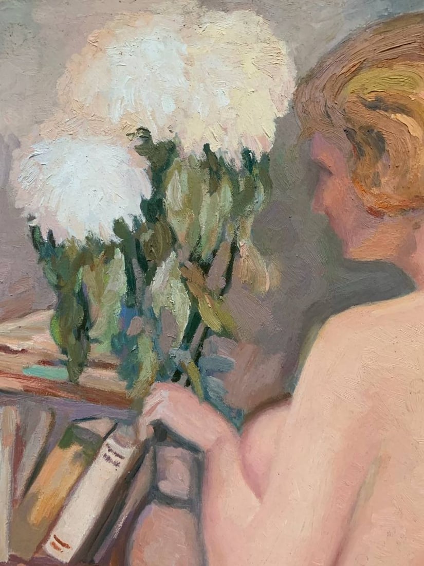 Oil painting Alone at home Unknown artist - 6