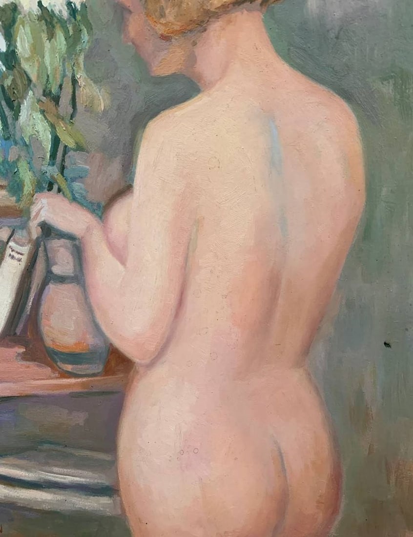 Oil painting Alone at home Unknown artist - 9