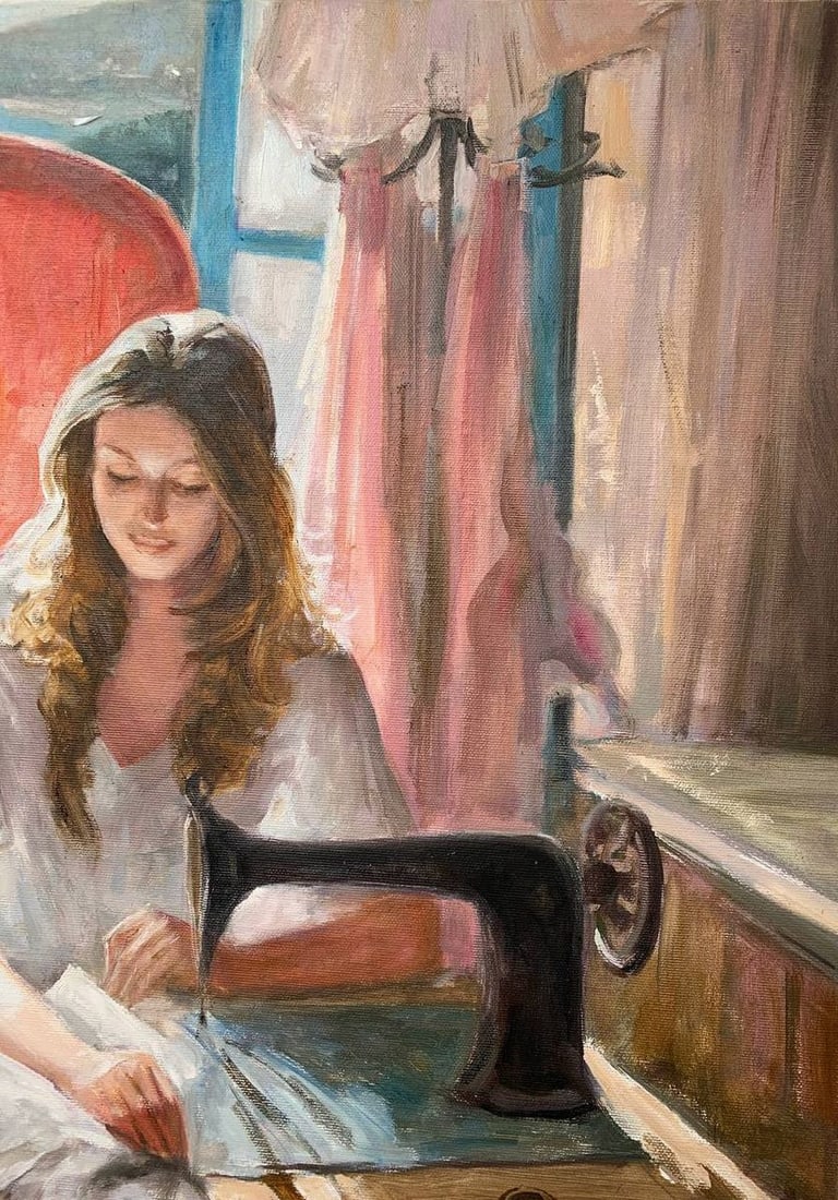 Oil painting Working Mikhailichenko Sergey Viktorovich - 6