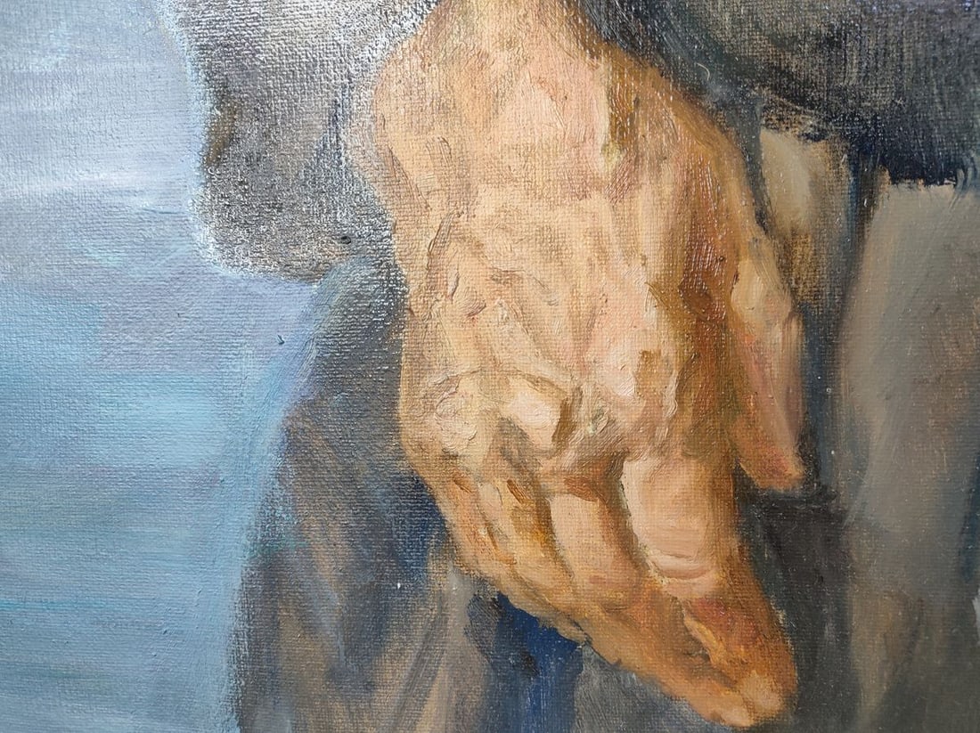 Oil painting Athos monk father Siluan Mishurovsky V. V. - 7