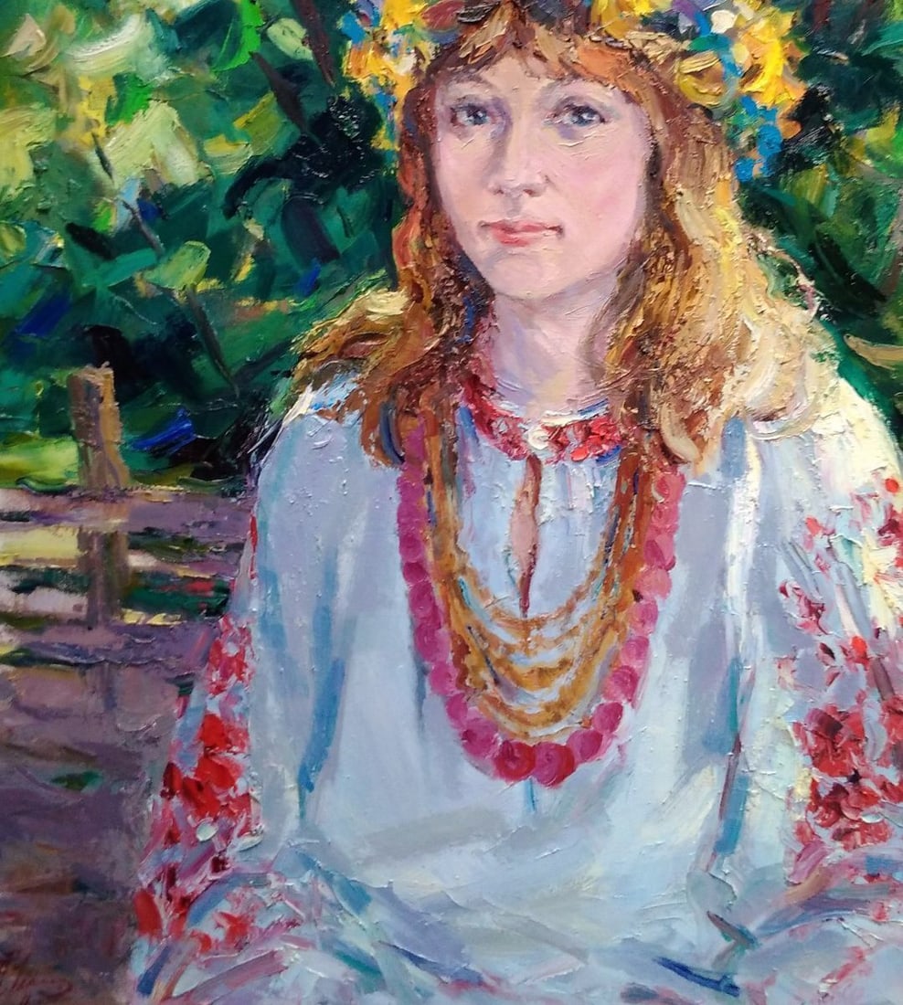 Oil painting Girl in the garden Alexander Nikolaevich Cherednichenko - 3