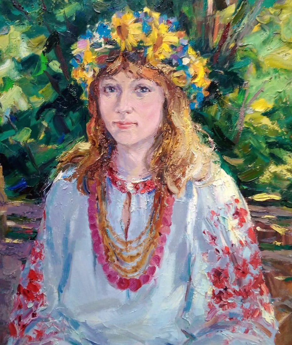 Oil painting Girl in the garden Alexander Nikolaevich Cherednichenko - 6